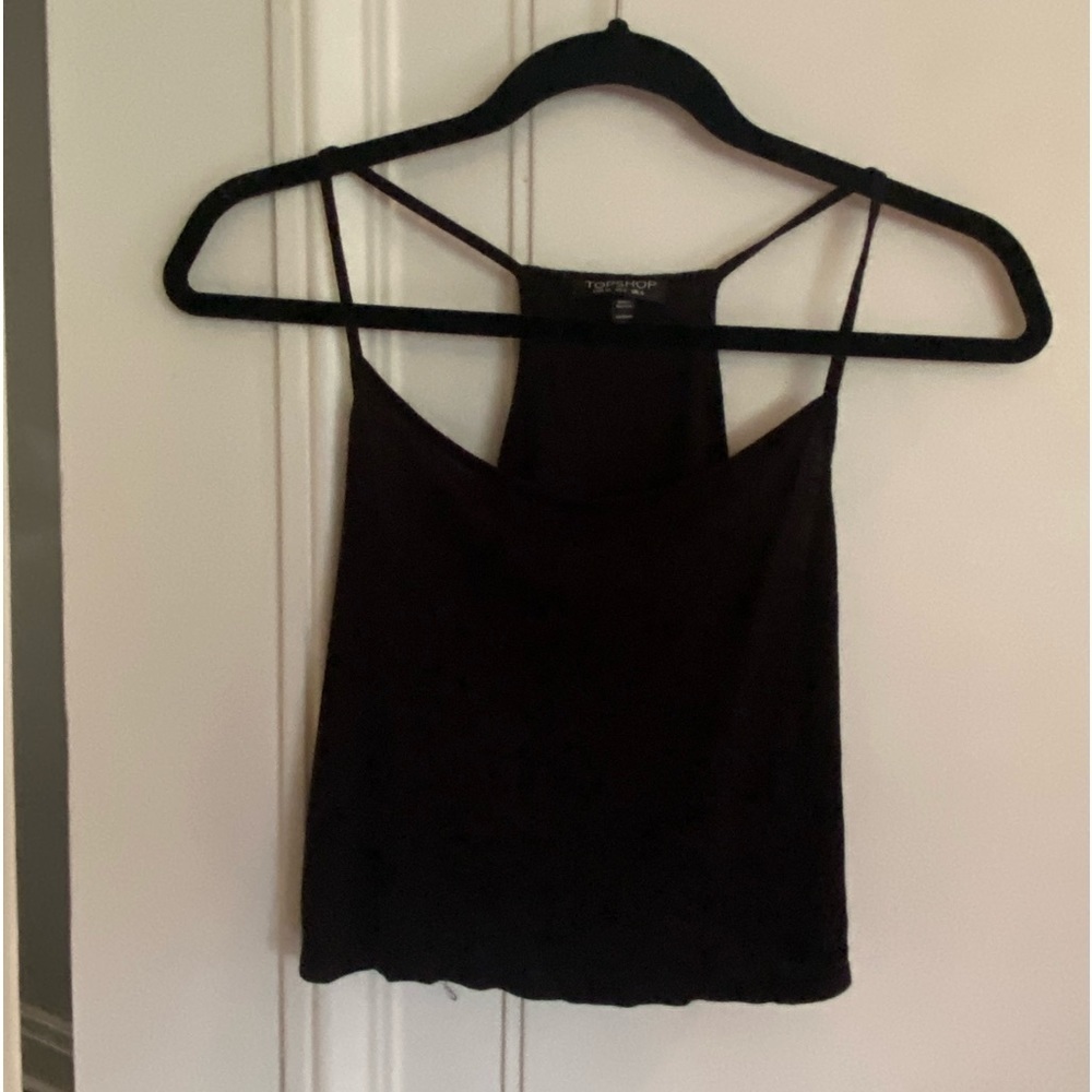 Black Topshop Crop Top Tank Top Size 2/S